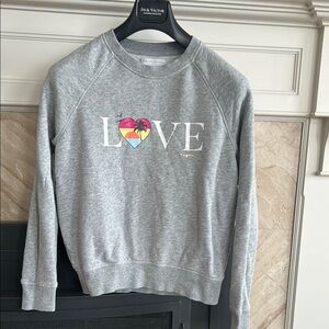 Gray Love Graphic Sweater